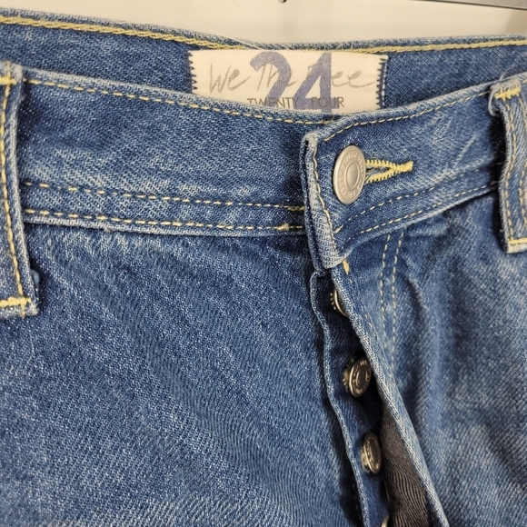 We The Free Womens Cropped Distressed 100% Cotton Jeans Size 24 - Picture 6 of 12